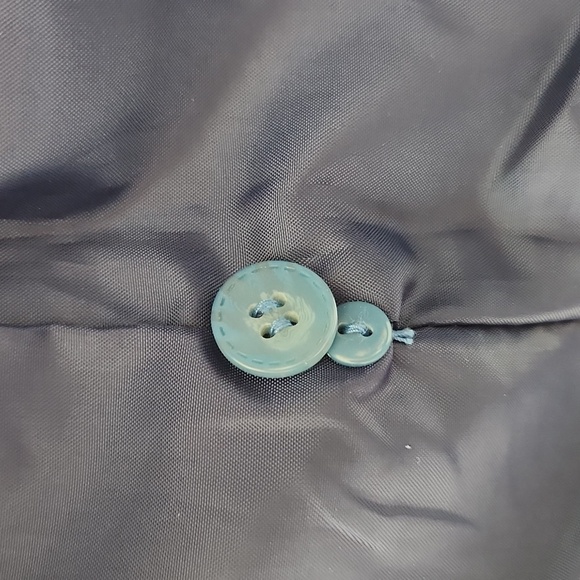 Quaker Factory blue leather embroidered sunflower jacket zipper size medium - Picture 12 of 14